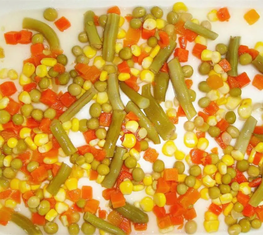 New Season Canned Mixed Vegetables in Brine Green Bean Carrot Corn